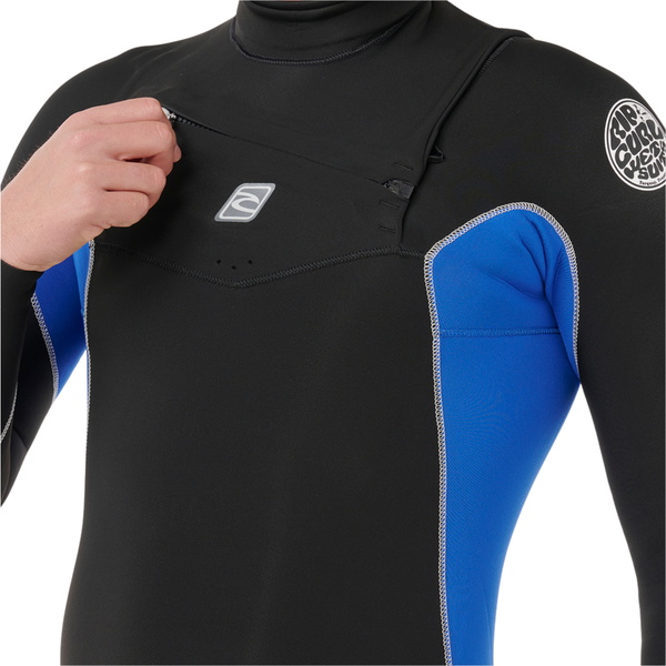 2026 Rip Curl Mens Dawn Patrol 2mm Chest Zip Long Sleeve Shorty Wetsuit 11QMSP - Electric Cobalt